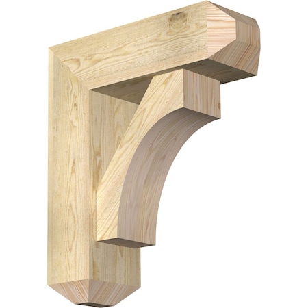 Ekena Millwork Westlake Craftsman Rough Sawn Bracket w/ Offset Brace, Douglas Fir, 8"W x 24"D x 28"H BKT0806X24X28WTL04RDF